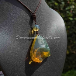 Crystal Clear Gold Green Pendant 10