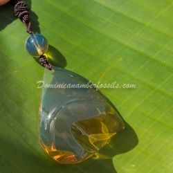 Crystal Clear Gold Green Pendant 3