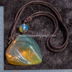 Crystal Clear Gold Green Pendant 6