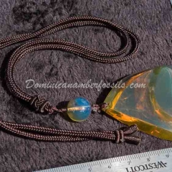 Crystal Clear Gold Green Pendant 7