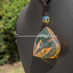 Crystal Clear Gold Green Pendant 8