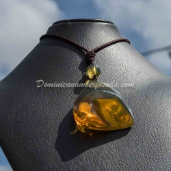 Crystal Clear Gold Green Pendant 9
