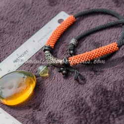 Crystal Clear Honey Green Pendant 5