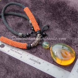 Crystal Clear Honey Green Pendant 7