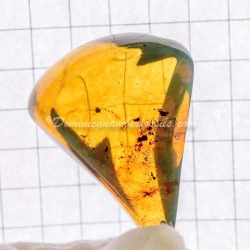 Dominican Amber Pendant With Green Spots 3