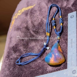 Dominican Amber Pendant With Green Spots 9