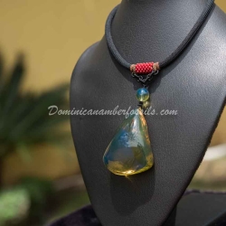 Dominican Bicolor Blue And Green Pendant 11