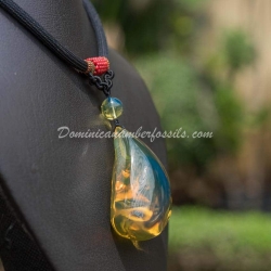 Dominican Bicolor Blue And Green Pendant 9