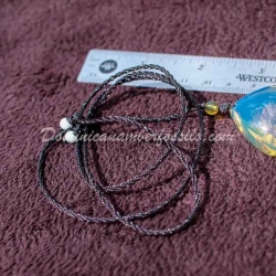 Electric Blue Amber Pendant Ultra Vivid Hue 10