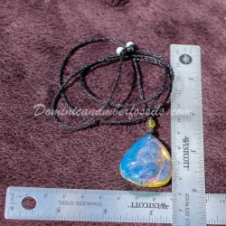 Electric Blue Amber Pendant Ultra Vivid Hue 9