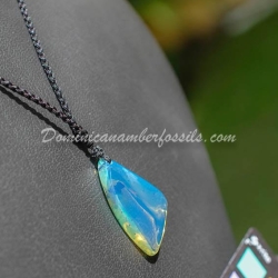Electric Blue Amber Sail Shape 4