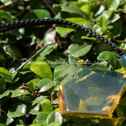 Faceted Dominican Amber Pendant