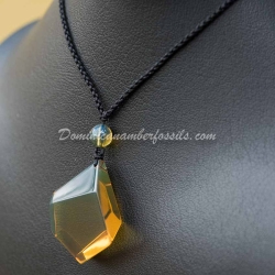 Faceted Dominican Amber Pendant 10