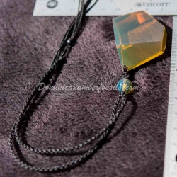 Faceted Dominican Amber Pendant 4