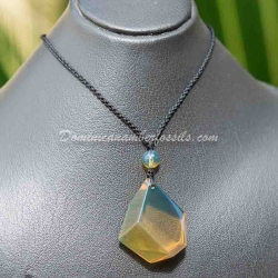 Faceted Dominican Amber Pendant 7