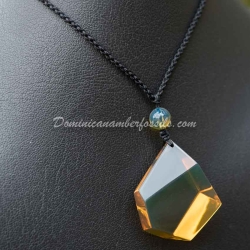 Faceted Dominican Amber Pendant 9