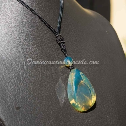 Genuine Dominican Sky Blue Amber Pendant 10