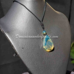 Genuine Dominican Sky Blue Amber Pendant 12