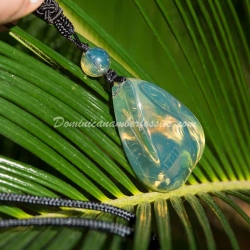 Genuine Dominican Sky Blue Amber Pendant 4