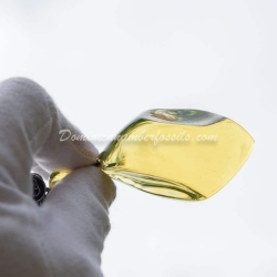 Genuine Gold Green Amber Pendant