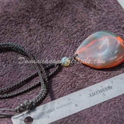 Half Polished Bluish Green Pendant 6
