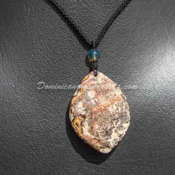 Half Polished Bluish Green Pendant 8