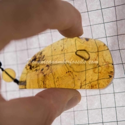 Large Blue Dominican Amber Pendant