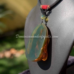 Large Crystal Clear Green Pendant 5