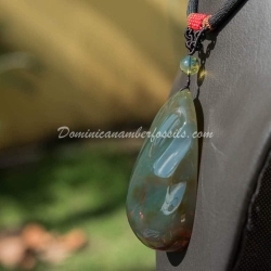 Large Crystal Clear Green Pendant 6