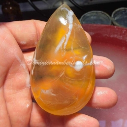 Large Green Amber Pendant From La Bucara 13