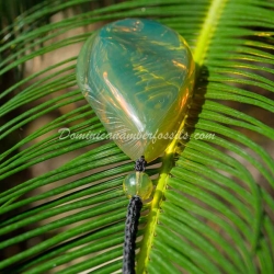 Large Green Amber Pendant From La Bucara 4