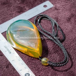 Large Green Amber Pendant From La Bucara 5