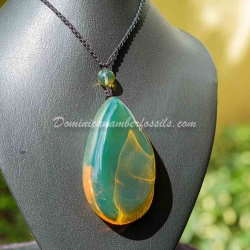 Large Green Amber Pendant From La Bucara 9