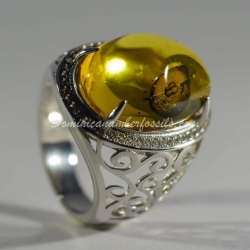 Leaf Inclusion On 925 Silver Ring 4
