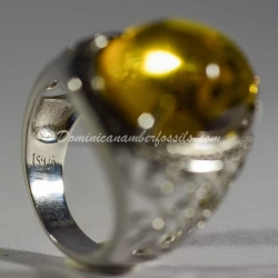 Leaf Inclusion On 925 Silver Ring 5
