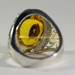 Leaf Inclusion On 925 Silver Ring 6