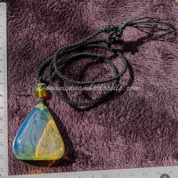 Lemon Blue Amber Pendant 1