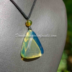 Lemon Blue Amber Pendant 10