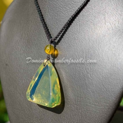 Lemon Blue Amber Pendant 8