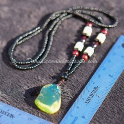 Lemon Bluish Green Amber Pendant 2
