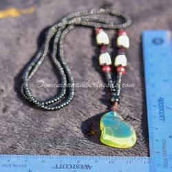 Lemon Bluish Green Amber Pendant 3