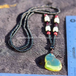 Lemon Bluish Green Amber Pendant 5