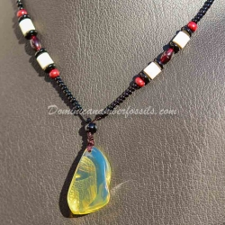 Lemon Bluish Green Amber Pendant 6