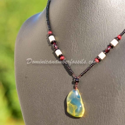 Lemon Bluish Green Amber Pendant 9