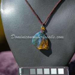 Navy Blue Amber Pendant 4