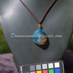 Navy Blue Amber Pendant