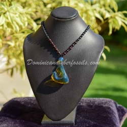 Original Dominican Blue Amber Pendant 12
