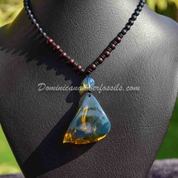 Original Dominican Blue Amber Pendant 7