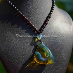 Original Dominican Blue Amber Pendant 9