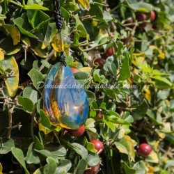 Purple Blue Dominican Amber Pendant 5